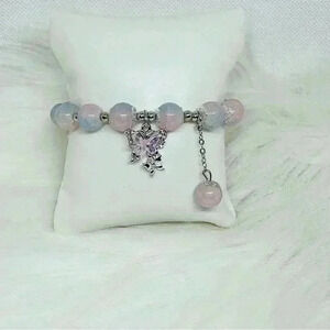 Girls Butterfly Beaded Bracelet